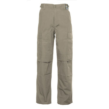 Helikon BDU cotton ripstop pants in khaki, cargo pockets and belt loops