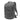 Gray tactical backpack with MOLLE front webbing, mesh back panel, and padded shoulder straps.