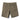 Olive-gray utility shorts with belt loops and front zip pocket