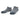 Invisible no-show ankle socks, light gray knit with cushioned sole