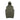 Olive green sleeveless hoodie vest with full-zip front, hood drawstring, and two front pockets.