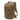 Tan tactical backpack with MOLLE front panel, padded shoulder straps, and side carry handle.