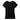 Women's cotton T-shirt, black, crew neck short sleeves, front view