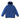 Blue anorak jacket with hood, front zip, and chest flap pocket