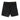 Black utility shorts with belt loops, button waistband, and front zip pocket