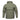 Olive anorak jacket with hood, center front zip, and chest flap pocket