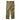 Khaki ripstop cargo pants with side pockets and drawstring waistband