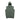 Dark green sleeveless hoodie vest with full-zip front, hood with drawstring, and kangaroo pocket.