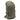 Nylon backpack in olive green with front pocket and webbing straps