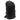 Nylon backpack in black with front pocket and adjustable webbing straps
