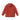 Red anorak jacket with hood and back yoke seam