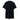 Navy blue henley shirt back view with short sleeves