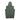 Green sleeveless hoodie vest shown from back with attached hood and full back seam.