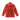 Red hooded rain shell jacket with full zip front and long sleeves.