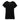 Black women’s cotton T-shirt, plain back view