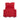Red tactical MOLLE vest with front MOLLE straps and multiple D-ring attachment points