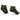 Olive no-show socks, back view with ribbed heel opening