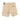 Khaki utility shorts with belt loops and back patch pockets