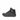 Black mid-height hiking boot with lace-up front and textured side panels