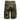 Camouflage cargo shorts rear view with cargo pockets and belt loops