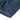 Indigo blue jeans pants hem close-up with orange-stitched edging