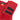 Red tactical MOLLE vest shoulder panel with hook-and-loop patch area