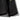 Black rain shell jacket hem with textured cuff edge and side panel stitching