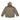 Tan hurricane rain jacket with hood, back view, storm flap and relaxed fit