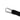 Pentagon carabiner with black strap and silver clasp, 5 mm