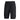 Black functional shorts with cargo thigh pockets and elastic drawstring waist
