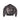 Black flight jacket back view with ribbed cuffs and quilted fabric panel details