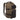 Tan and black assault backpack with padded straps, front zipper pocket, and MOLLE webbing
