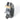 Grey 27L backpack with black trim and front pocket, shown with inserted label bag