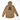 Tan zip-up hoodie with hood and large back Alpha Omega logo, long sleeves