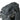 Gray Cordura backpack front close-up with zippered pocket and cord pull tabs