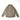 Taupe packable rain jacket, hooded back view, center vent seam