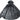 Packable rain jacket in black, hooded, showing interior lining and seam details.