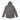 Dark gray hooded zip-up jacket with front pockets and zipper closure