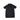 Black short-sleeve polo shirt with button placket and chest logo