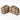 Mini duffle bag pair in light tan camo with top handles and patch panel