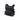 Black plate carrier with front panel and shoulder straps, MOLLE grid detailing