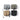 Set of four general pouches in light gray, olive, tan, and black.