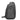 Black sling backpack with front pocket panel and top carry handle