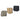 Two-tone set of double MOLLE multi pouches in tan and black with front webbing panels