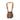 Tan-and-brown mini kit bag with carry handle, shoulder straps, and front buckle strap