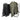 Tactical assault packs side by side—black and olive with shoulder straps and buckles