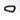 Black tactical D-ring link, top side view with molded ridges and center slot