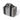 Mini pistol range bag in gray with black webbing handles and side zipper compartments