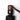 Umbrella handle close-up with brown top cap and black button section