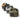 Set of pistol range bags in tan, olive, gray, and black with black straps